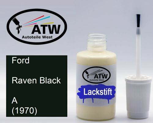 Ford, Raven Black, A (1970): 20ml Lackstift, von ATW Autoteile West.